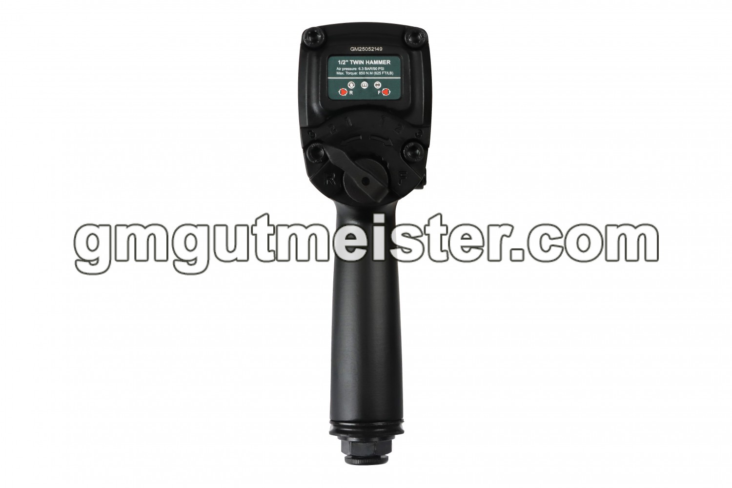 КЛЮЧ (ГАЙКОВЕРТ) ПНЕВМАТИЧНИЙ GUT MECHANIC 1/2" 850NM 9000 ОБ/ХВ L-144MM AW08590 - фото 11